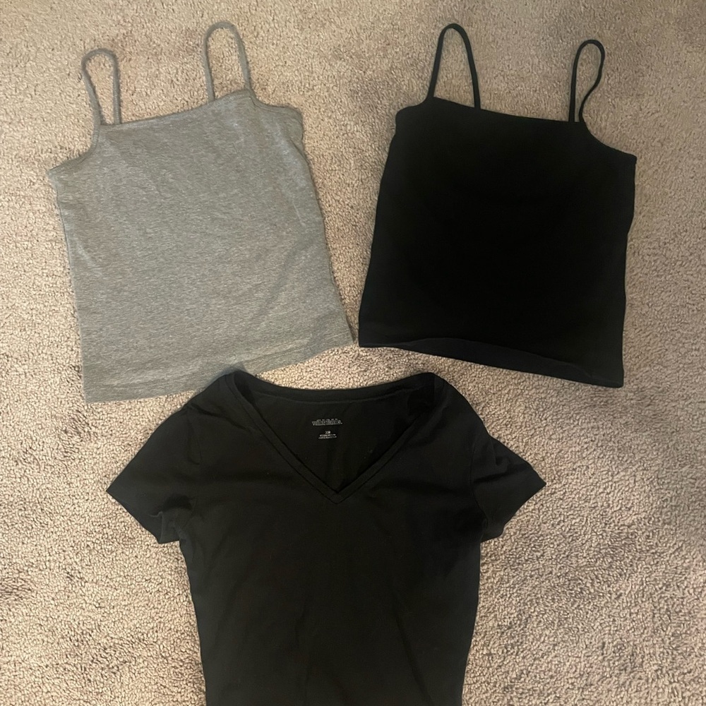 Wild Fable Black and Gray Camisole Set